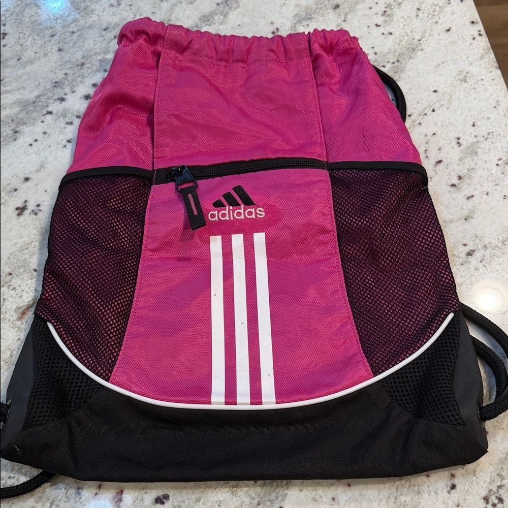 Adidas Fuchsia and Black Sports Sack